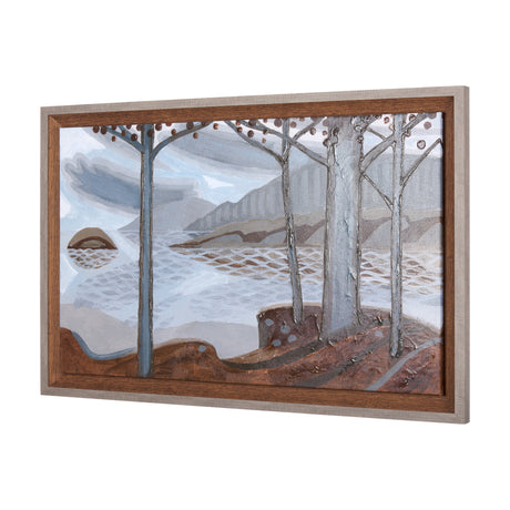 Windy Day by Mercana Studio a Hand Embellished Textured Framed Canvas from Mercana - Luna Furniture