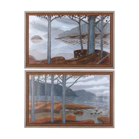 Windy Day by Mercana Studio a Hand Embellished Textured Framed Canvas from Mercana - Luna Furniture