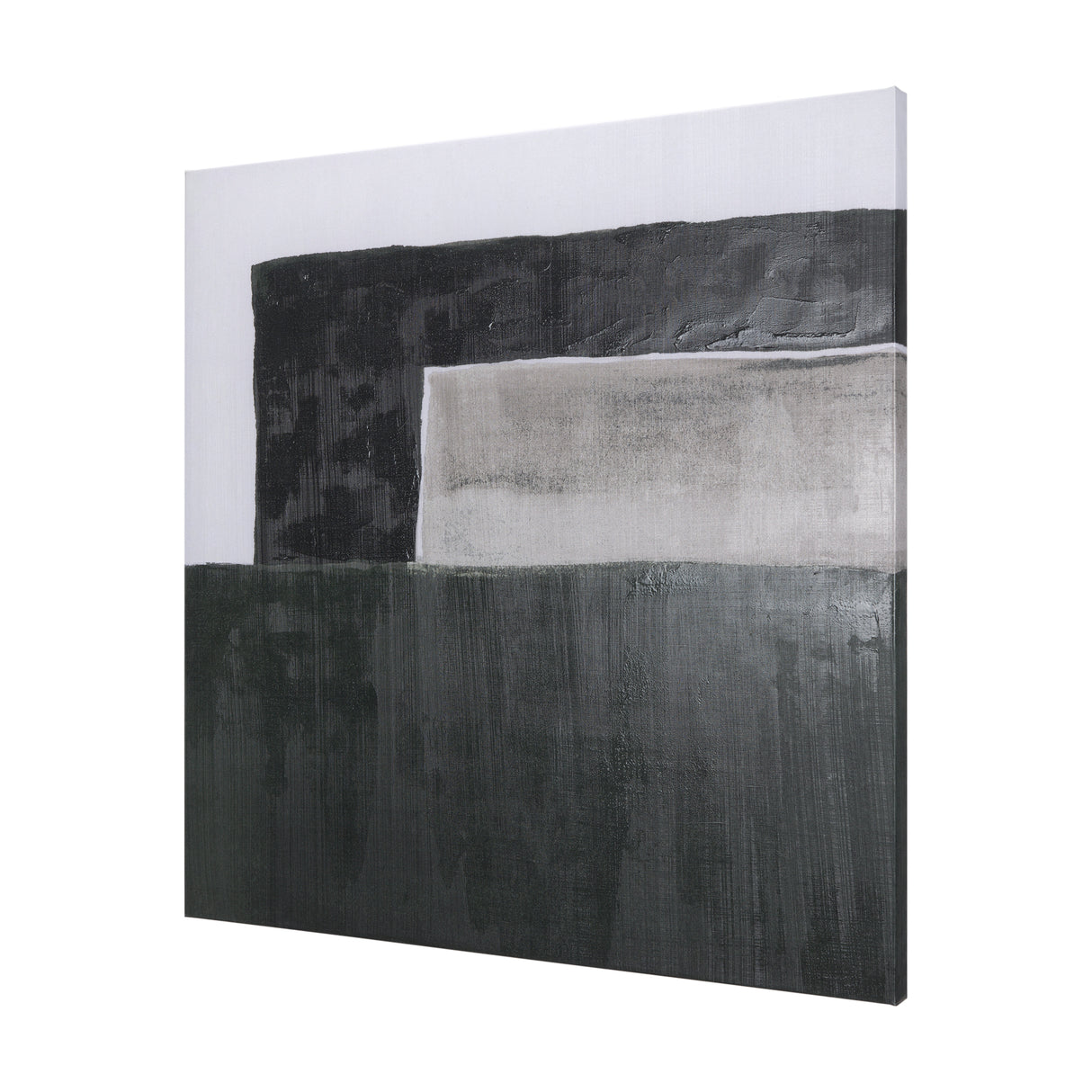 Block II by Mercana Studio a Hand Embellished Textured Canvas from Mercana - Luna Furniture