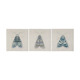 Moth Blue II by Mercana Studio a Hand Embellished Textured Canvas from Mercana - Luna Furniture