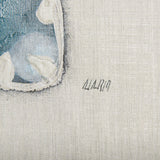 Moth Blue III by Mercana Studio a Hand Embellished Textured Canvas from Mercana - Luna Furniture