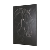 Thoroughbred Dark III by Mercana Studio a Hand Embellished Textured Canvas from Mercana - Luna Furniture