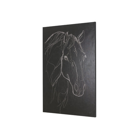 Thoroughbred Dark III by Mercana Studio a Hand Embellished Textured Canvas from Mercana - Luna Furniture