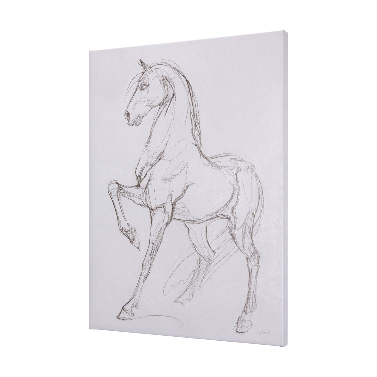 Horse II by Mercana Studio a Hand Embellished Textured Canvas from Mercana - Luna Furniture