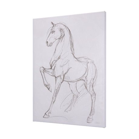 Horse II by Mercana Studio a Hand Embellished Textured Canvas from Mercana - Luna Furniture