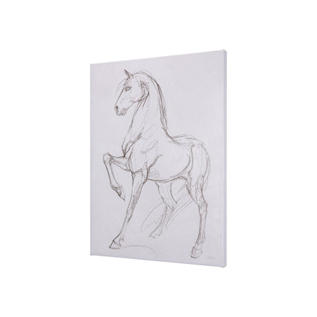 Horse II by Mercana Studio a Hand Embellished Textured Canvas from Mercana - Luna Furniture