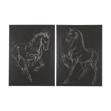 Horse III by Mercana Studio a Hand Embellished Textured Canvas from Mercana - Luna Furniture