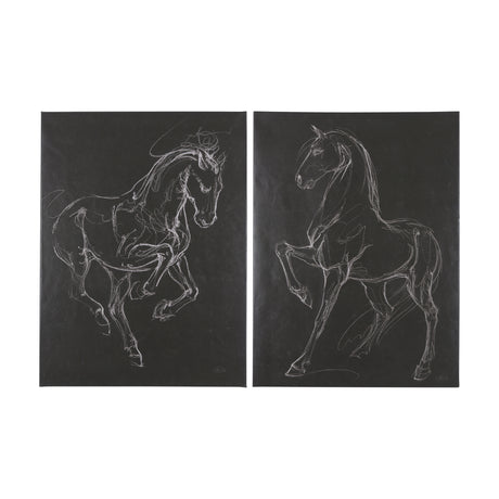 Horse IV by Mercana Studio a Hand Embellished Textured Canvas from Mercana - Luna Furniture