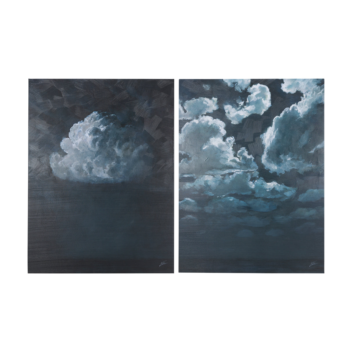 Night cloud I by Mercana Studio a Hand Embellished Textured Canvas from Mercana - Luna Furniture