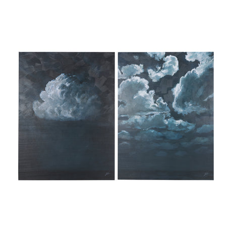 Night cloud II by Mercana Studio a Hand Embellished Textured Canvas from Mercana - Luna Furniture