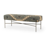 Avery I 55L x 17W Multi Colored Upholstered Patterned Seat Accent Bench from Mercana - Luna Furniture