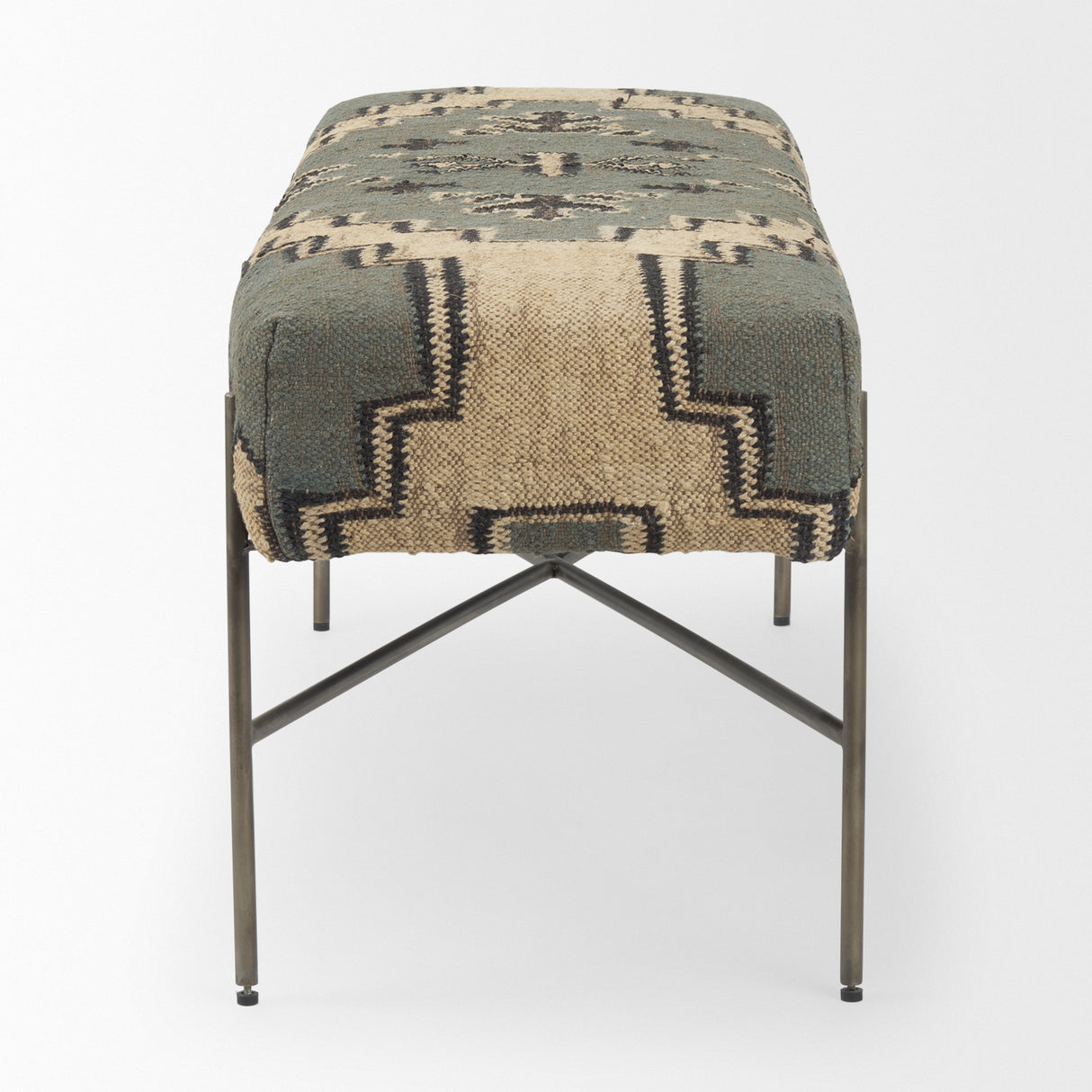 Avery I 55L x 17W Multi Colored Upholstered Patterned Seat Accent Bench from Mercana - Luna Furniture