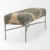 Avery I 55L x 17W Multi Colored Upholstered Patterned Seat Accent Bench from Mercana - Luna Furniture