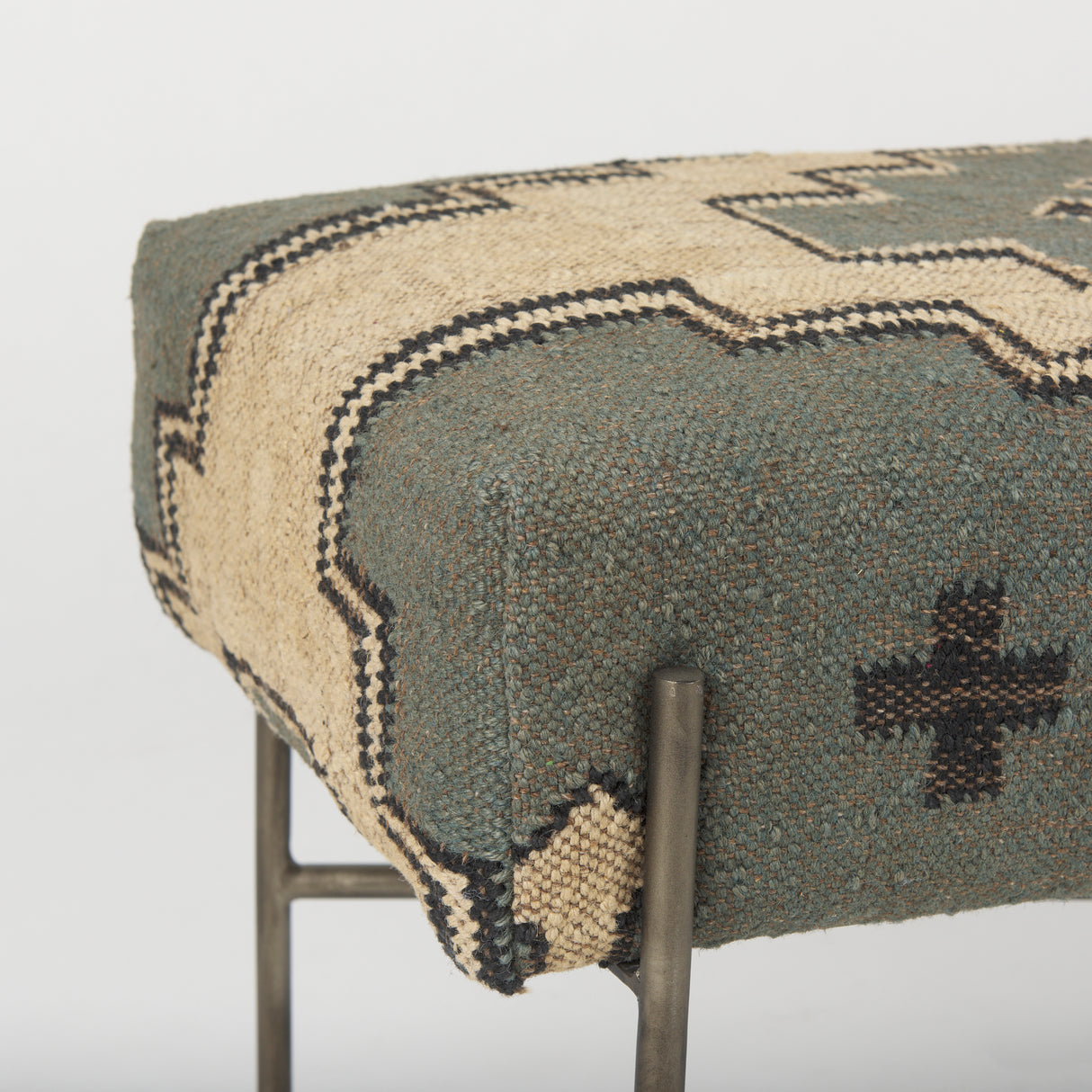 Avery I 55L x 17W Multi Colored Upholstered Patterned Seat Accent Bench from Mercana - Luna Furniture