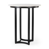 Tanner Marble & Matte Black Bistro Table from Mercana - Luna Furniture