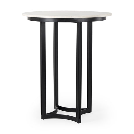 Tanner Marble & Matte Black Bistro Table from Mercana - Luna Furniture