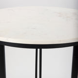 Tanner Marble & Matte Black Bistro Table from Mercana - Luna Furniture