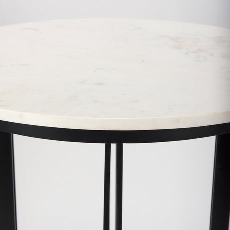 Tanner Marble & Matte Black Bistro Table from Mercana - Luna Furniture