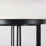 Tanner Marble & Matte Black Bistro Table from Mercana - Luna Furniture