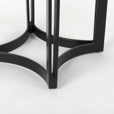 Tanner Marble & Matte Black Bistro Table from Mercana - Luna Furniture