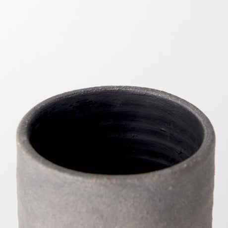 Armani 10.4H Brown-Gray Double Ear Ceramic Vase from Mercana - Luna Furniture