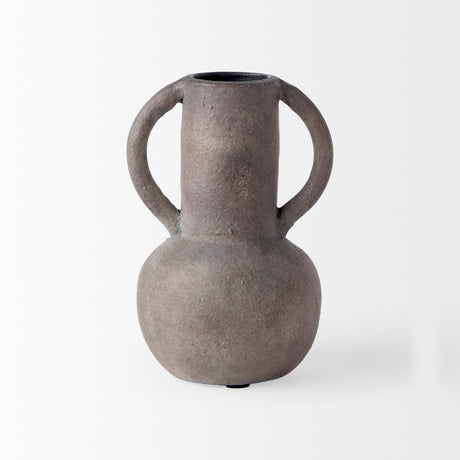Armani 6.7H Brown-Gray Double Ear Vase from Mercana - Luna Furniture