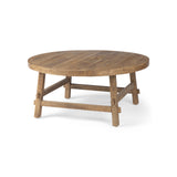 Rosie 36.0L x 36.0W x 16.0H Round Medium Brown Wood Coffee Table from Mercana - Luna Furniture