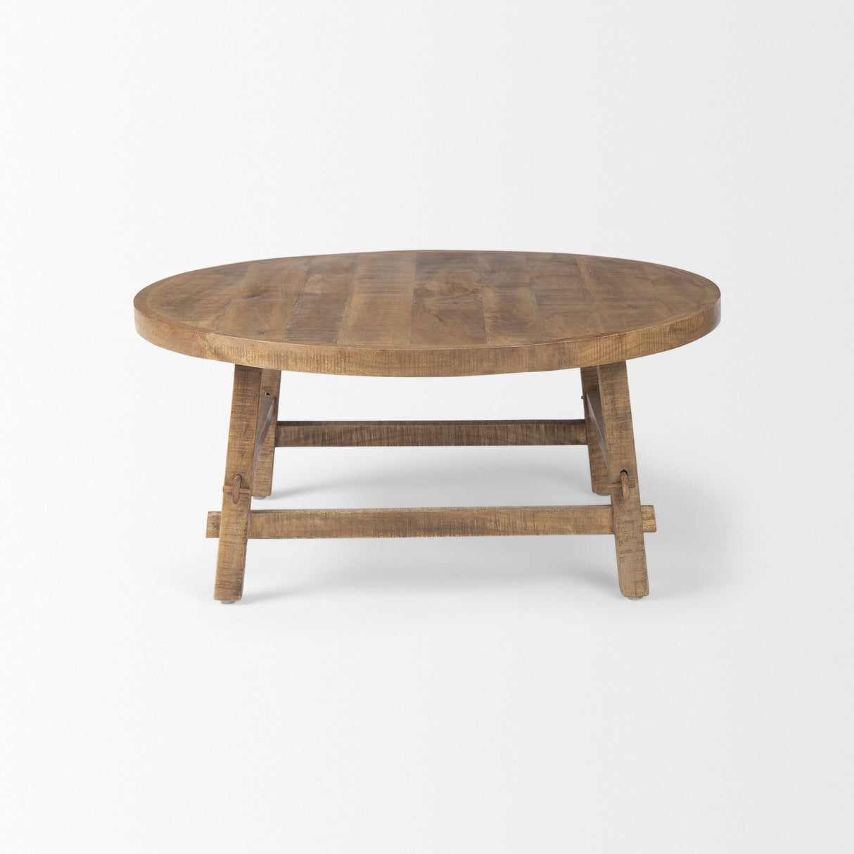Rosie 36.0L x 36.0W x 16.0H Round Medium Brown Wood Coffee Table from Mercana - Luna Furniture