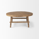 Rosie 36.0L x 36.0W x 16.0H Round Medium Brown Wood Coffee Table from Mercana - Luna Furniture