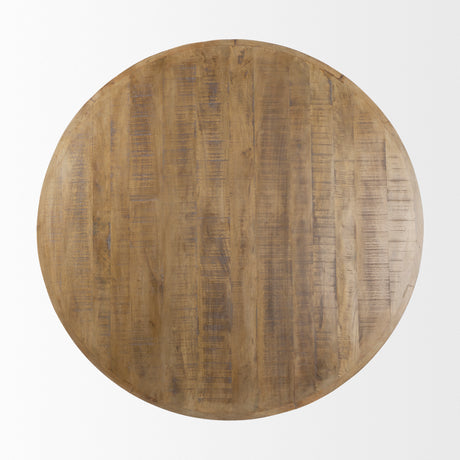 Rosie 48.0L x 48.0W x 16.0H Round Medium Brown Wood Coffee Table from Mercana - Luna Furniture