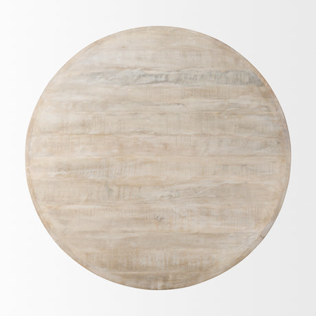 Rosie 48.0L x 48.0W x 16.0H Round Blonde Wood Coffee Table from Mercana - Luna Furniture