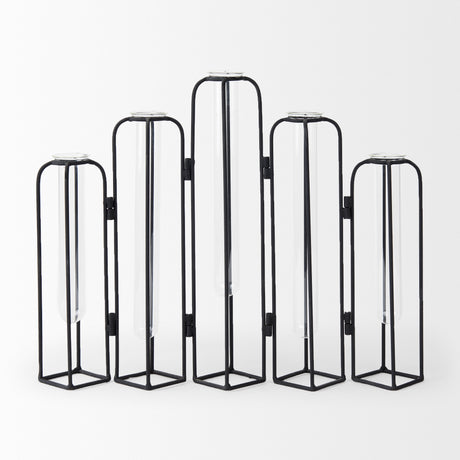 Mila 13.4L x 2.5W x 11.0H Metal and Glass Decorative Accent from Mercana - Luna Furniture