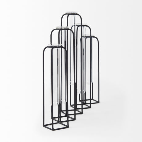 Mila 13.4L x 2.5W x 11.0H Metal and Glass Decorative Accent from Mercana - Luna Furniture