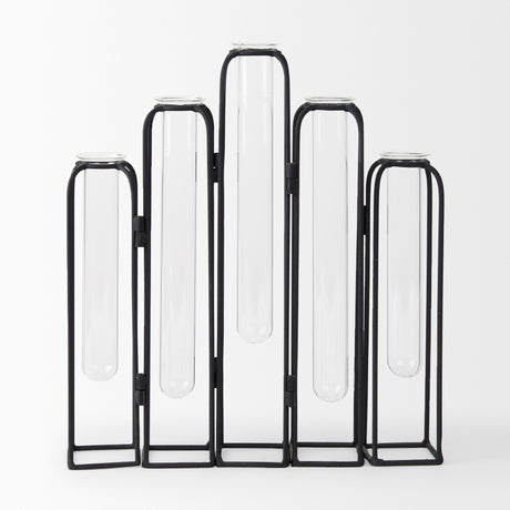 Mila 13.4L x 2.5W x 11.0H Metal and Glass Decorative Accent from Mercana - Luna Furniture