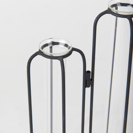 Mila 13.4L x 2.5W x 11.0H Metal and Glass Decorative Accent from Mercana - Luna Furniture