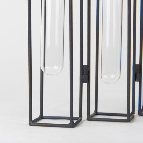 Mila 13.4L x 2.5W x 11.0H Metal and Glass Decorative Accent from Mercana - Luna Furniture