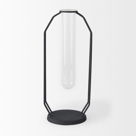Aria 4.5L x 3.9W x 11.0H Metal and Glass Holder Object from Mercana - Luna Furniture