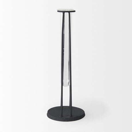 Aria 4.5L x 3.9W x 11.0H Metal and Glass Holder Object from Mercana - Luna Furniture