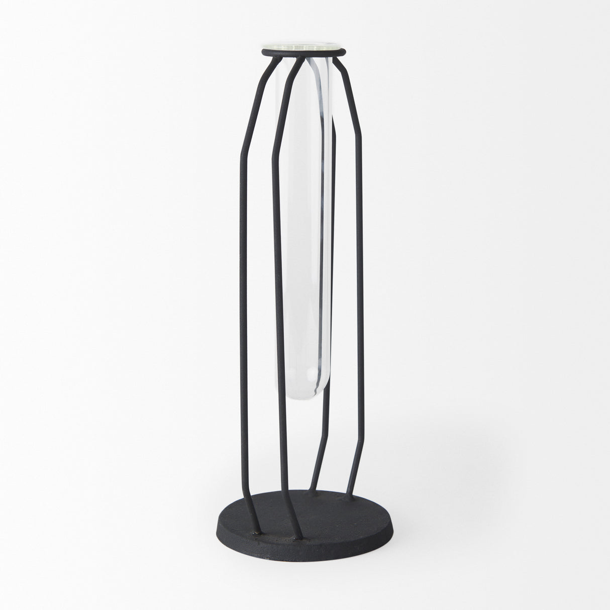 Aria 4.5L x 3.9W x 11.0H Metal and Glass Holder Object from Mercana - Luna Furniture