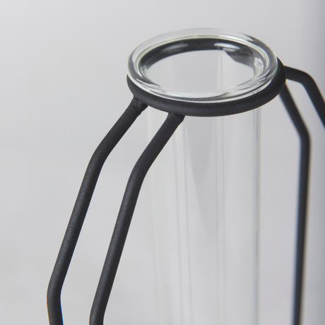 Aria 4.5L x 3.9W x 11.0H Metal and Glass Holder Object from Mercana - Luna Furniture