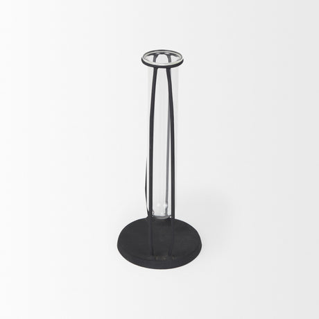Aria 4.3L x 3.9W x 9.6H Metal and Glass Decorative Accent from Mercana - Luna Furniture
