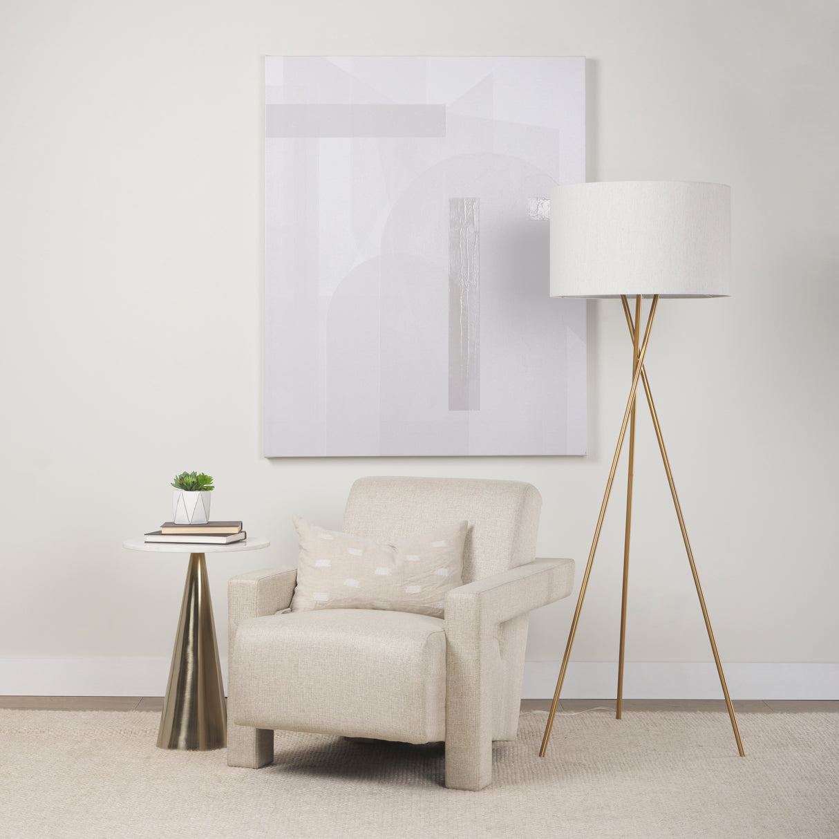 Sovereign Oatmeal Fully Upholstered Accent Chair from Mercana - Luna Furniture