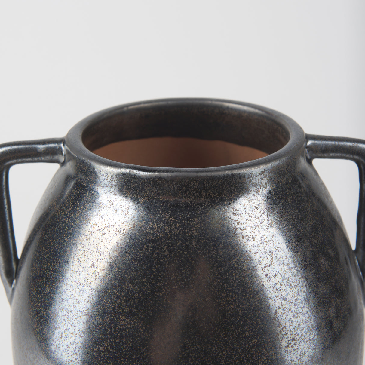 Kora Medium Dark Metallic Double Ear Vase from Mercana - Luna Furniture