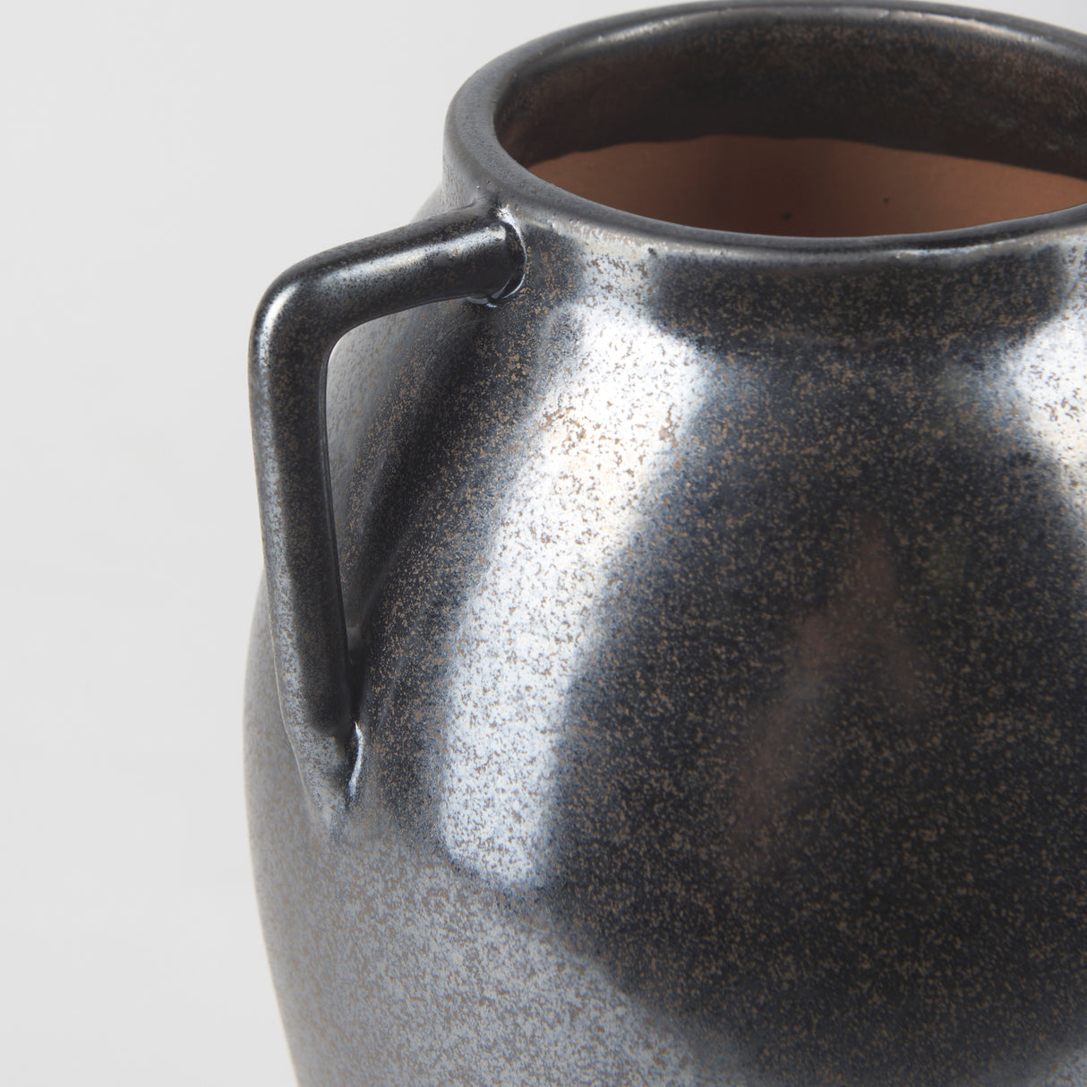 Kora Medium Dark Metallic Double Ear Vase from Mercana - Luna Furniture