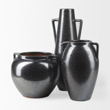 Kora Medium Dark Metallic Double Ear Vase from Mercana - Luna Furniture