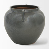 Kora Short Dark Metallic Double Ear Vase from Mercana - Luna Furniture