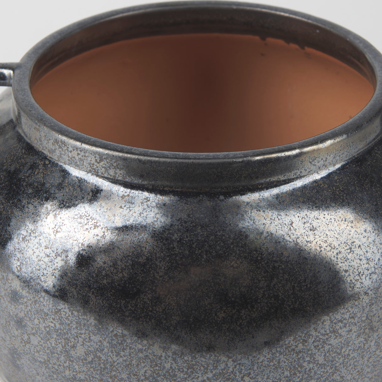 Kora Short Dark Metallic Double Ear Vase from Mercana - Luna Furniture