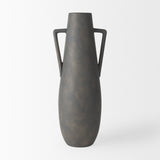 Kilian Tall Matte Brown-Gray Double Ear Vase from Mercana - Luna Furniture