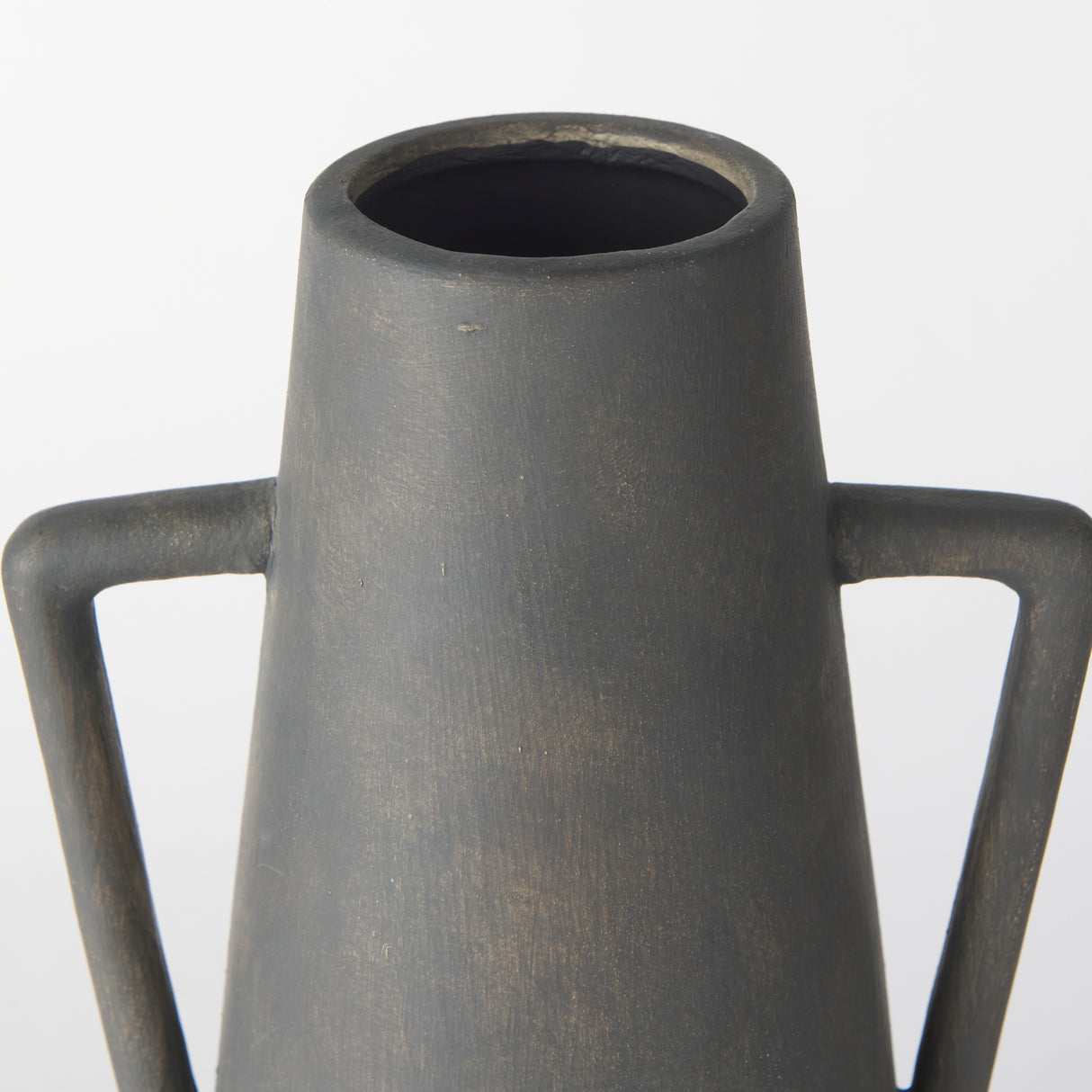 Kilian Tall Matte Brown-Gray Double Ear Vase from Mercana - Luna Furniture