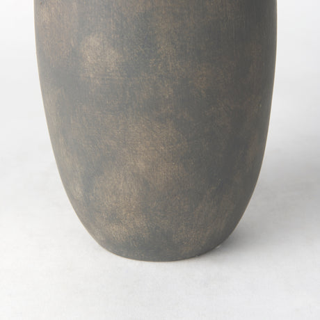 Kilian Tall Matte Brown-Gray Double Ear Vase from Mercana - Luna Furniture